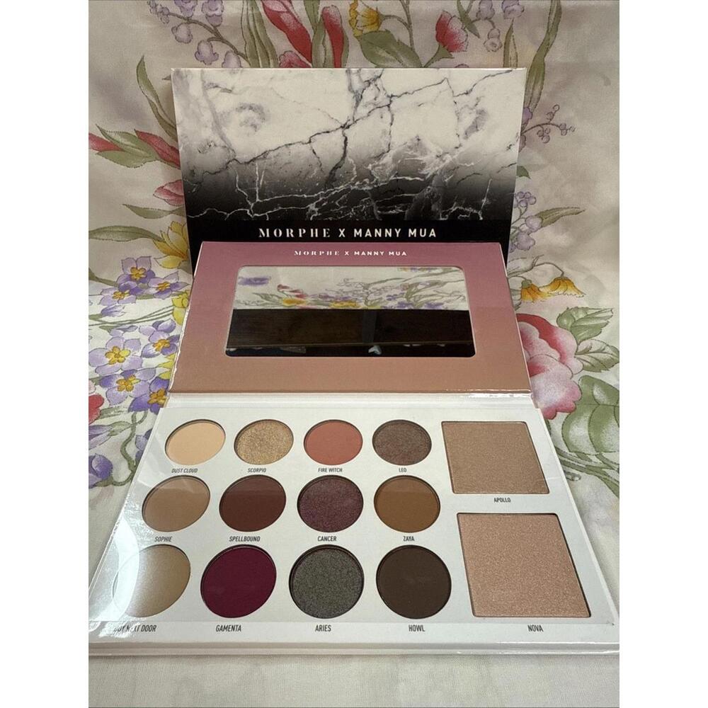 Morphe x Manny MUA Glam Palette Eyeshadow Highlighter Makeup